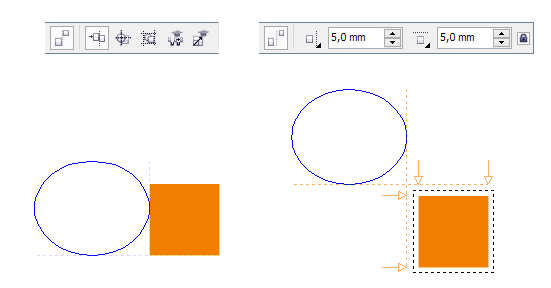 Интерактивное выравнивание, распределение и трансформация объектов в CorelDRAW X6.2