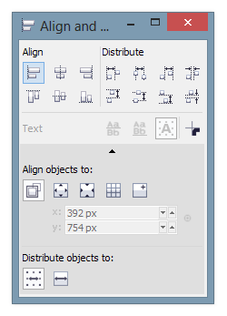 Выравнивание и распределение в CorelDRAW X6.1