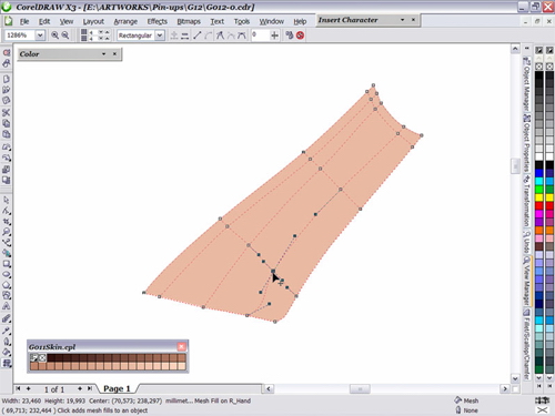 Инструмент Interactive Mesh Fill в CorelDRAW