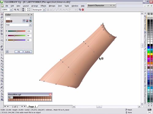 Инструмент Interactive Mesh Fill в CorelDRAW