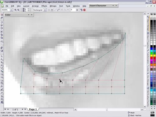 Инструмент Interactive Mesh Fill в CorelDRAW