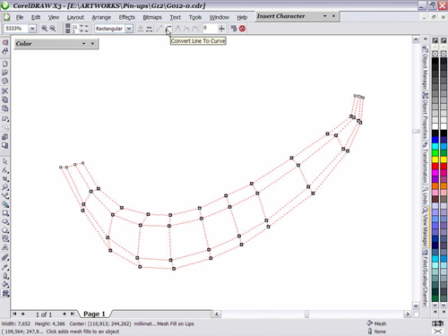 Инструмент Interactive Mesh Fill в CorelDRAW