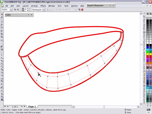 Инструмент Interactive Mesh Fill в CorelDRAW