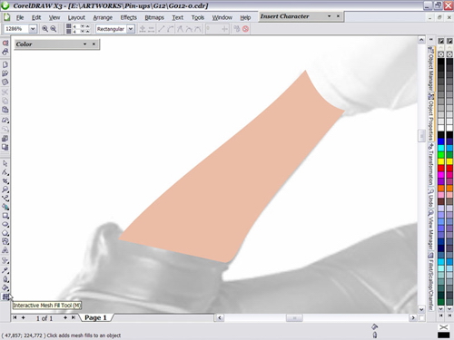 Инструмент Interactive Mesh Fill в CorelDRAW
