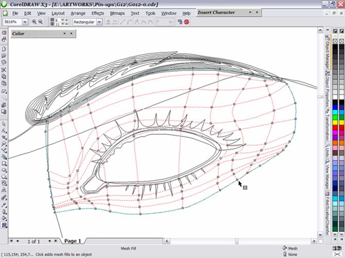 Инструмент Interactive Mesh Fill в CorelDRAW