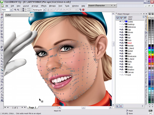 Инструмент Interactive Mesh Fill в CorelDRAW