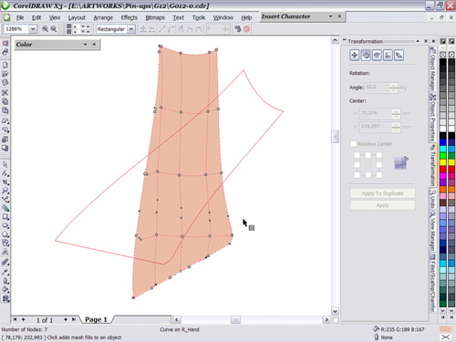 Инструмент Interactive Mesh Fill в CorelDRAW