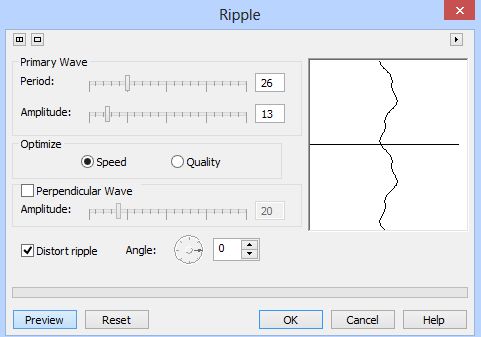 Фильтры Pixelate и Ripple в Photo-Paint